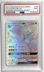 V1049: 2017: FA/CHARIZARD GX: 150/147: BURNING SHADOWS-SECRET: PSA 9: MINT: 87502245